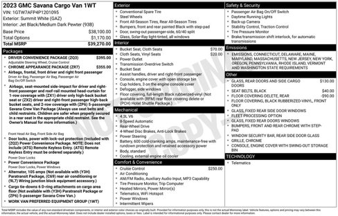 Used 2023 GMC Savana 2500 w/ Driver Convenience Package image 28