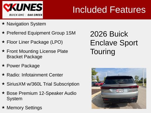New 2026 Buick Enclave Sport Touring w/ Power Package image 2