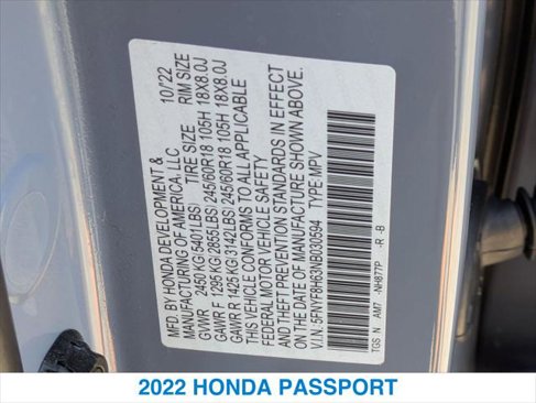 Certified 2022 Honda Passport TrailSport image 26