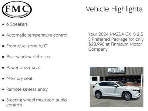 Used 2024 MAZDA CX-5 AWD 2.5 S w/ Preferred Package image 16