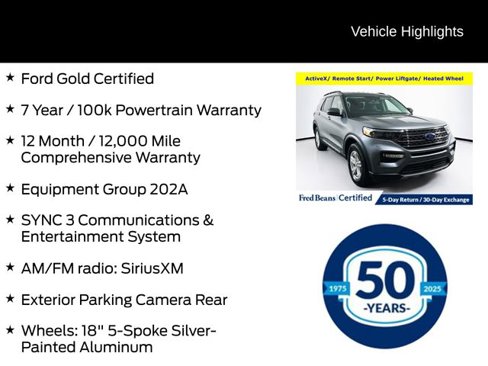 Certified 2023 Ford Explorer XLT w/ Equipment Group 202A image 8