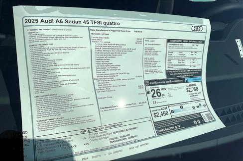 New 2025 Audi A6 Premium Plus image 19