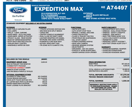 Used 2019 Ford Expedition Max XLT w/ Equipment Group 202A image 8