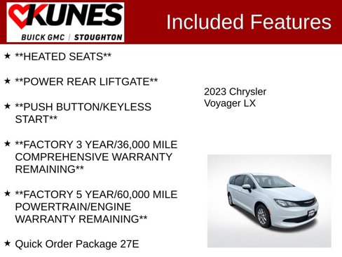 Used 2023 Chrysler Voyager LX image 3