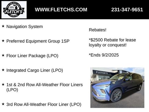 New 2026 Buick Enclave Avenir w/ LPO, Floor Liner Package image 3