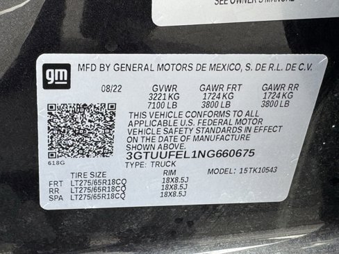 Used 2022 GMC Sierra 1500 AT4X image 51