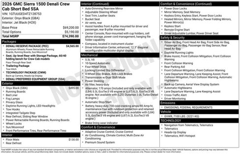 New 2026 GMC Sierra 1500 Denali w/ Denali Reserve Package image 1