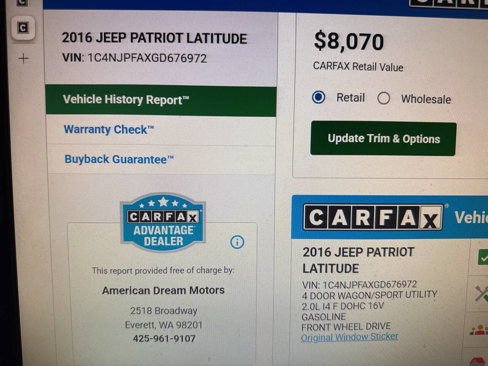 Used 2016 Jeep Patriot Latitude image 11