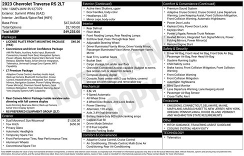 Used 2023 Chevrolet Traverse RS image 25