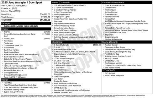 New 2025 Jeep Wrangler Sport image 9