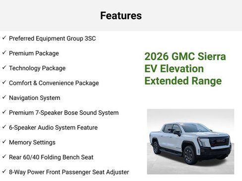 New 2026 GMC Sierra EV Elevation w/ Premium Package image 11
