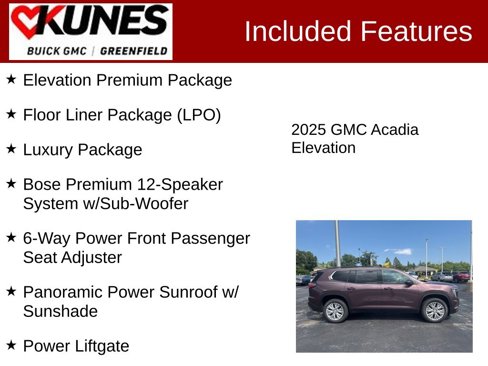 New 2025 GMC Acadia Elevation w/ Elevation Premium Package image 3