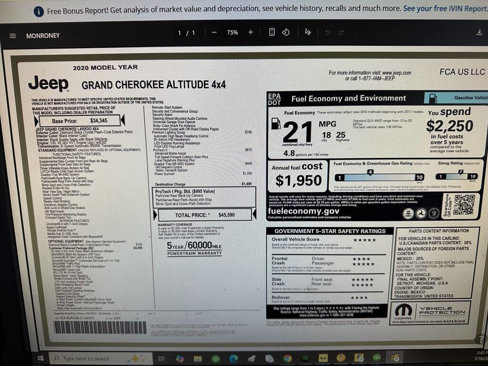 Used 2020 Jeep Grand Cherokee Altitude image 38