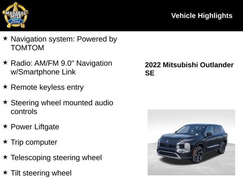 Used 2022 Mitsubishi Outlander SE image 2