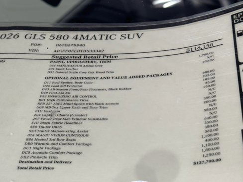 New 2026 Mercedes-Benz GLS 580 4MATIC image 20