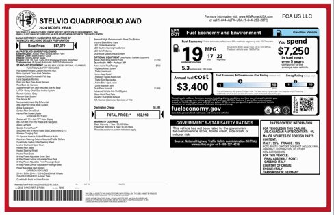 Used 2024 Alfa Romeo Stelvio Quadrifoglio w/ Active Assist Plus Package image 24