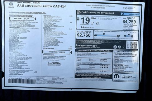 New 2025 RAM 1500 Rebel w/ Rebel Level 2 Equipment Group image 14