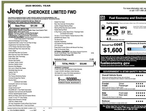 Used 2020 Jeep Cherokee Limited image 6