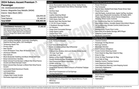 Used 2024 Subaru Ascent Premium w/ Convenience Package image 4