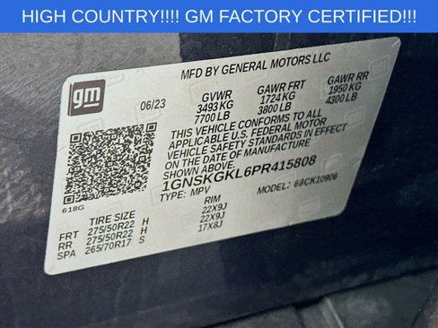 Used 2023 Chevrolet Suburban High Country image 36