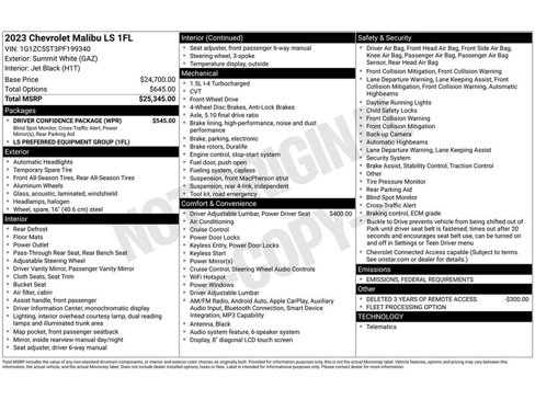 Used 2023 Chevrolet Malibu LS w/ Driver Confidence Package image 37