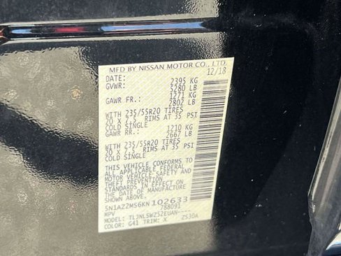 Used 2019 Nissan Murano Platinum w/ Cargo Package image 20