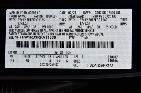 Used 2024 Ford F150 Raptor w/ Equipment Group 803A Raptor R image 15