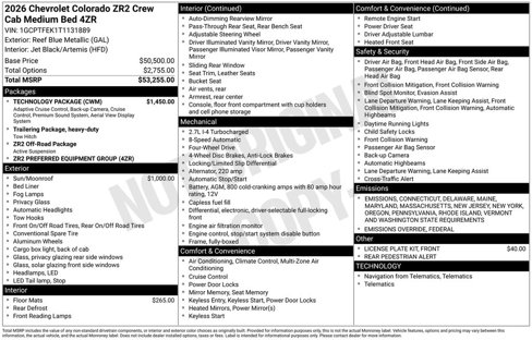 New 2026 Chevrolet Colorado ZR2 w/ Technology Package image 4