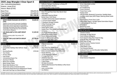 New 2025 Jeep Wrangler Sport S image 30