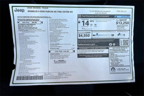 New 2025 Jeep Wrangler Unlimited Rubicon 392 image 14