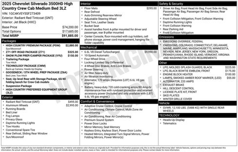 New 2025 Chevrolet Silverado 3500 High Country w/ High Country Premium Package image 4