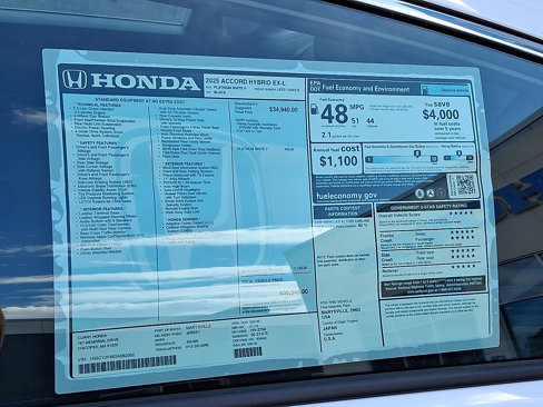 New 2025 Honda Accord EX-L image 11