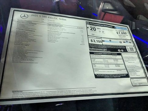 New 2026 Mercedes-Benz S 580 4MATIC Sedan image 16