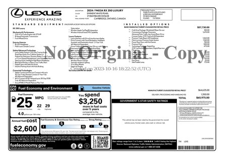 Used 2024 Lexus RX 350 FWD image 2