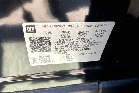 Used 2022 Chevrolet Equinox RS w/ RS Leather Package image 32