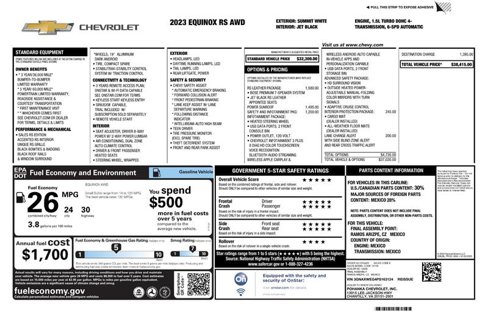 Used 2023 Chevrolet Equinox RS w/ RS Leather Package image 2