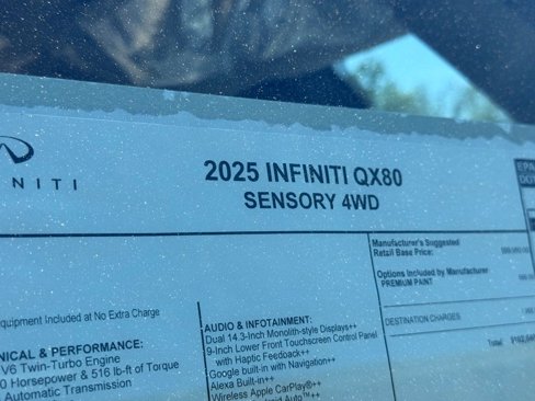 New 2025 INFINITI QX80 Sensory image 29