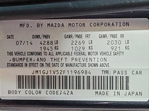 Used 2015 MAZDA MAZDA6 Touring image 33