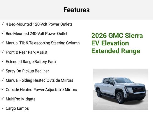 New 2026 GMC Sierra EV Elevation w/ Premium Package image 22