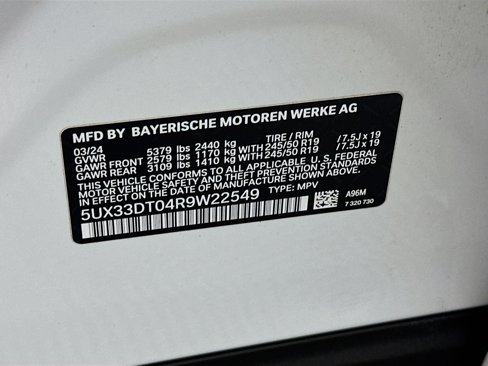 Used 2024 BMW X4 xDrive30i image 12
