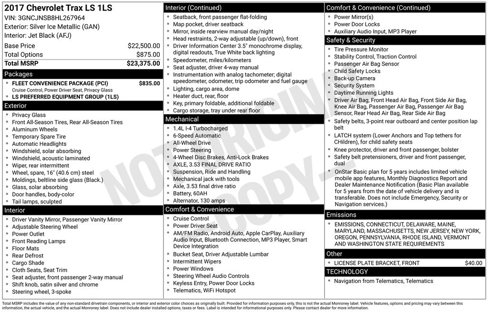 Used 2017 Chevrolet Trax LS w/ Fleet Convenience Package image 35