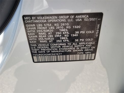 Used 2021 Volkswagen Atlas SE image 27
