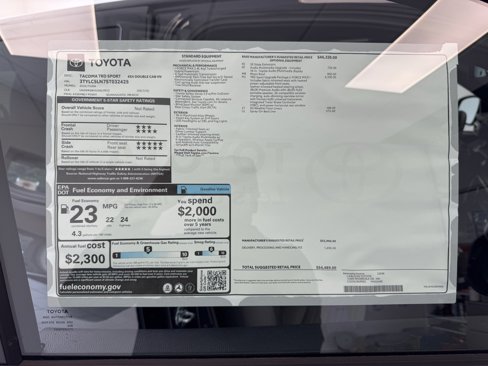 New 2025 Toyota Tacoma TRD Sport w/ TRD Sport Upgrade Package image 29