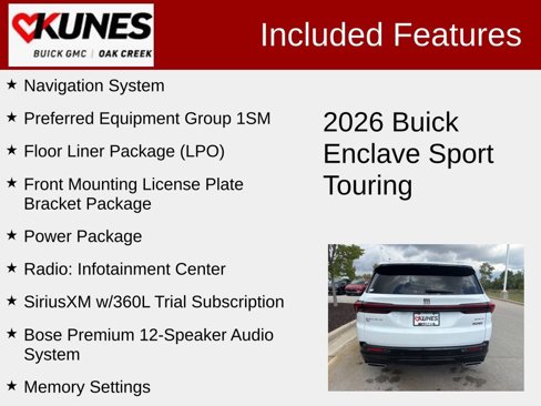 New 2026 Buick Enclave Sport Touring w/ Power Package image 2