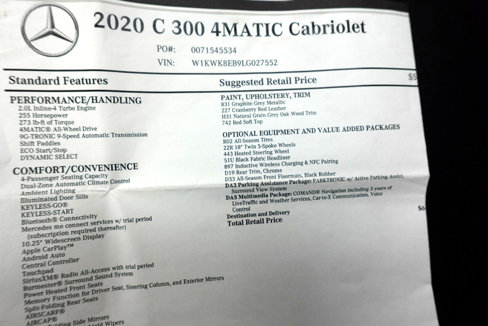 Used 2020 Mercedes-Benz C 300 4MATIC Cabriolet w/ Multimedia Package image 25