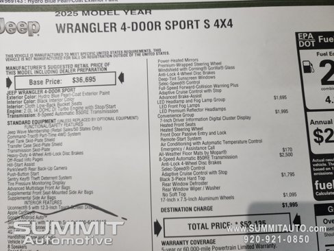 New 2025 Jeep Wrangler Sport S image 36