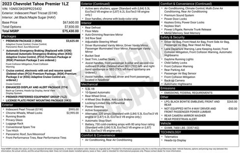 Used 2023 Chevrolet Tahoe Premier w/ Premium Package 2 image 18