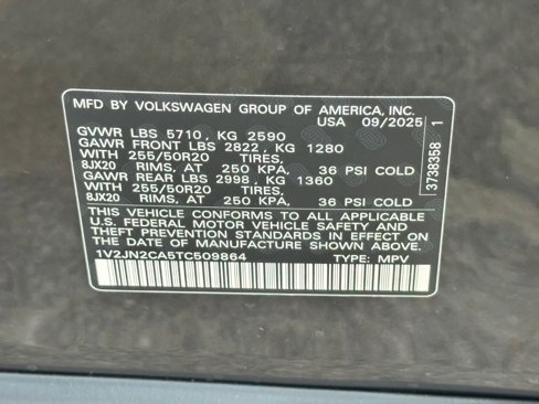 New 2026 Volkswagen Atlas SE image 19