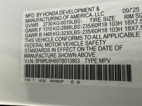 New 2026 Honda Odyssey EX-L image 18