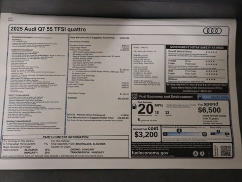 New 2025 Audi Q7 3.0T Premium Plus image 9